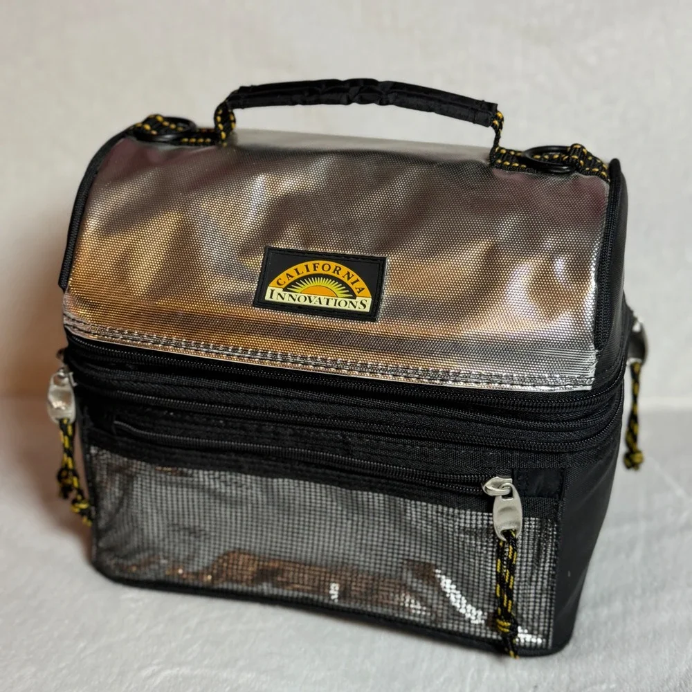 California Innovations Metalic Silver and Black Personal Insulated Lunch Box